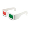 3D glasses with Red Green lenses and white paper frames