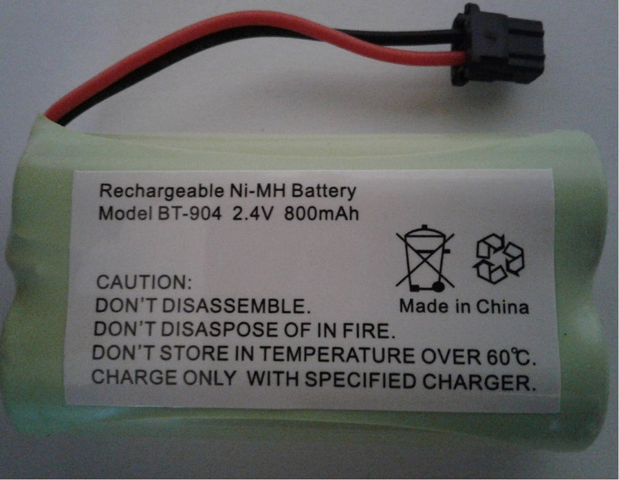 Battery for Radio Shack, 23-9096, 23-960, 43-3533, 2.4V, 800mAh - 1.92Wh