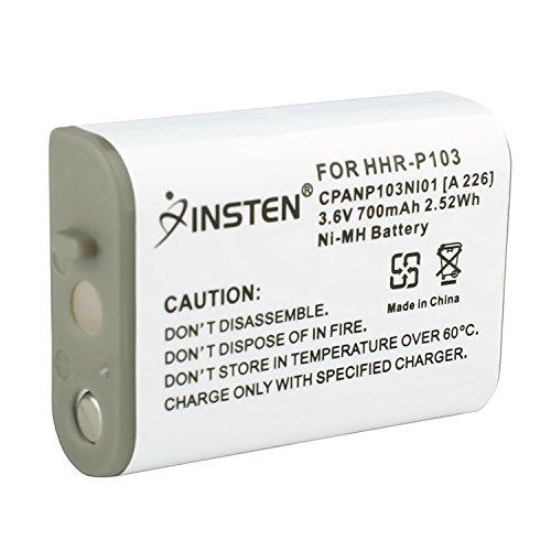 Battery for Panasonic, Hhr-P103, Hhr-P103a, P103, 3.6V, 700mAh - 2.52Wh