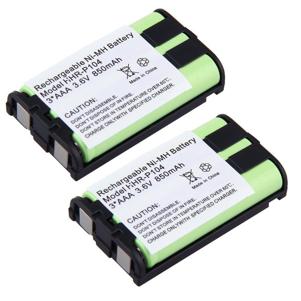 Battery for Panasonic, Hhr-p104, Hhr-p104a, p104a/1b, 3.6V, 850mAh - 3.06Wh