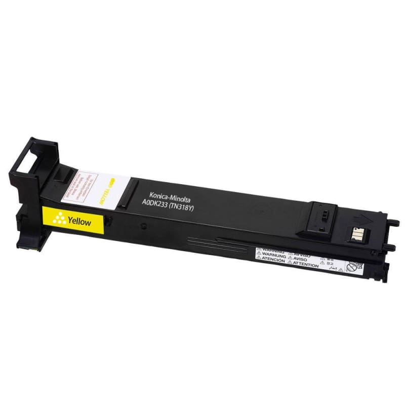 Remanufactured Konica-Minolta A0DK233 TN318Y Yellow Toner Cartridge for Bizhub C20 Printer