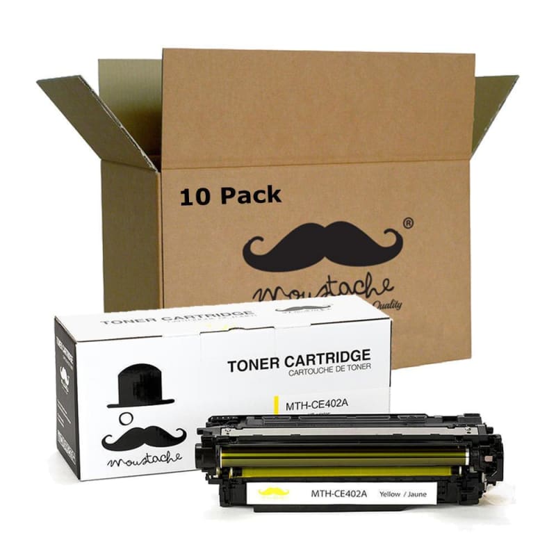 Compatible HP 507A CE402A Yellow Toner Cartridge- Moustache®