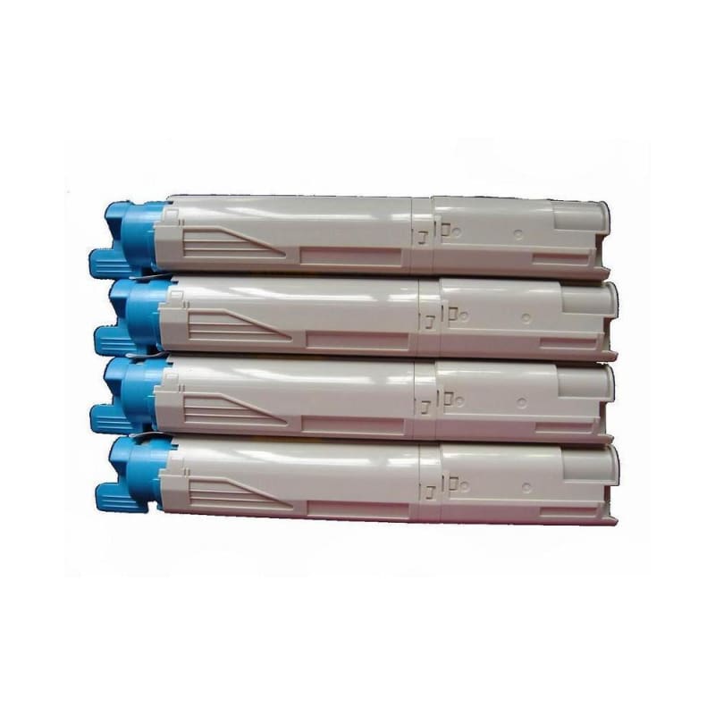 Compatible Okidata 43459301 43459302 43459303 43459304 Toner Cartridge Combo High Yield BK/C/M/Y