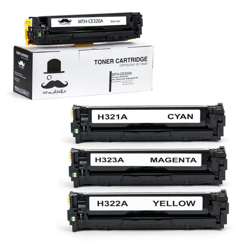 Compatible HP 128A Toner Cartridge Combo BK/C/M/Y - Moustache®