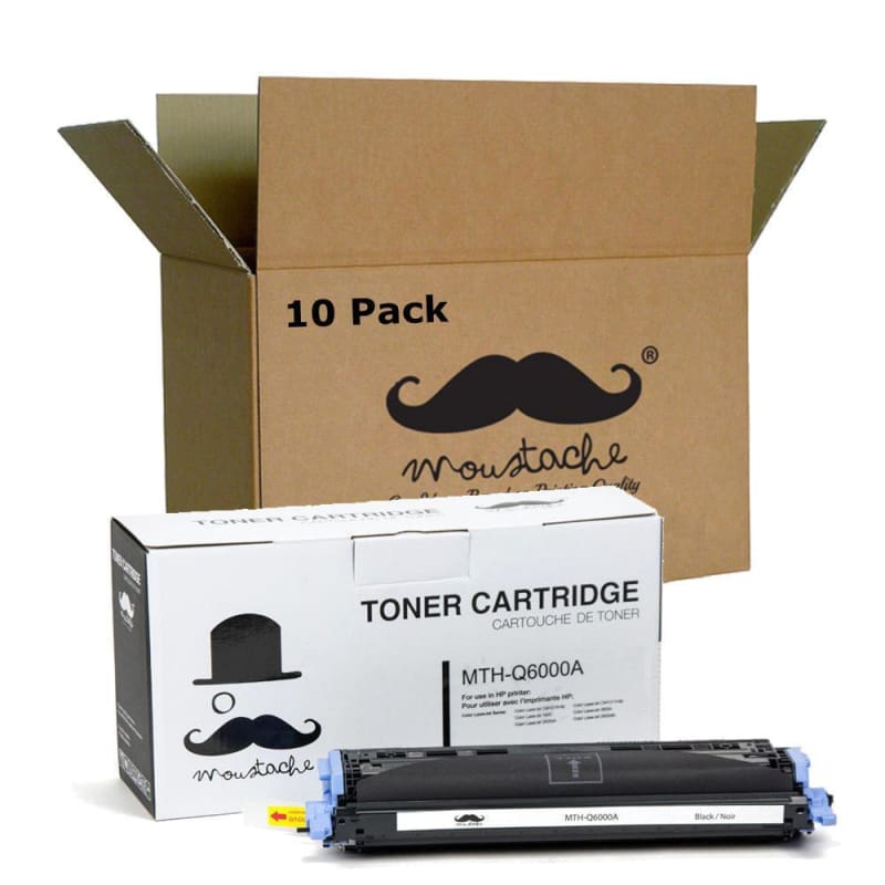 Remanufactured HP 124A Q6000A Black Toner Cartridge - Moustache®