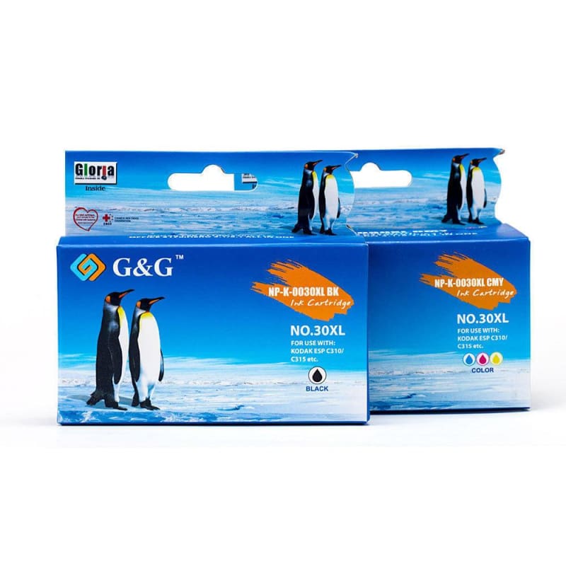 Compatible Kodak 30XL 1341080 1550532 Black and Color Ink Cartridge Combo - G&G™