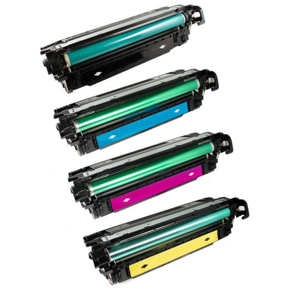 Compatible HP 504A Toner Cartridge Combo BK/C/M/Y (CE250A/CE251A/CE253A/CE252A)