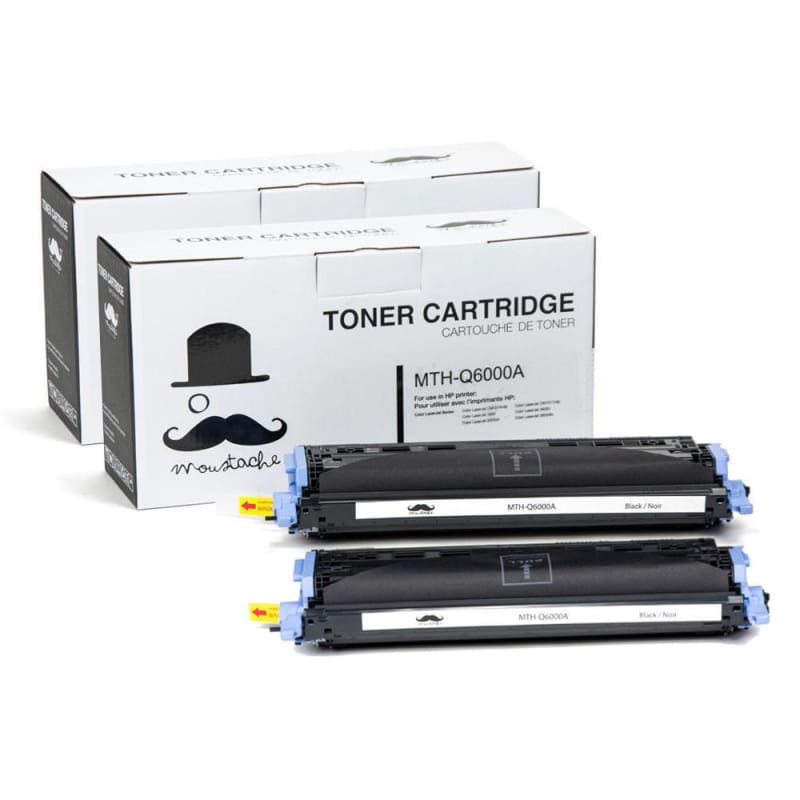 Remanufactured HP 124A Q6000A Black Toner Cartridge - Moustache®