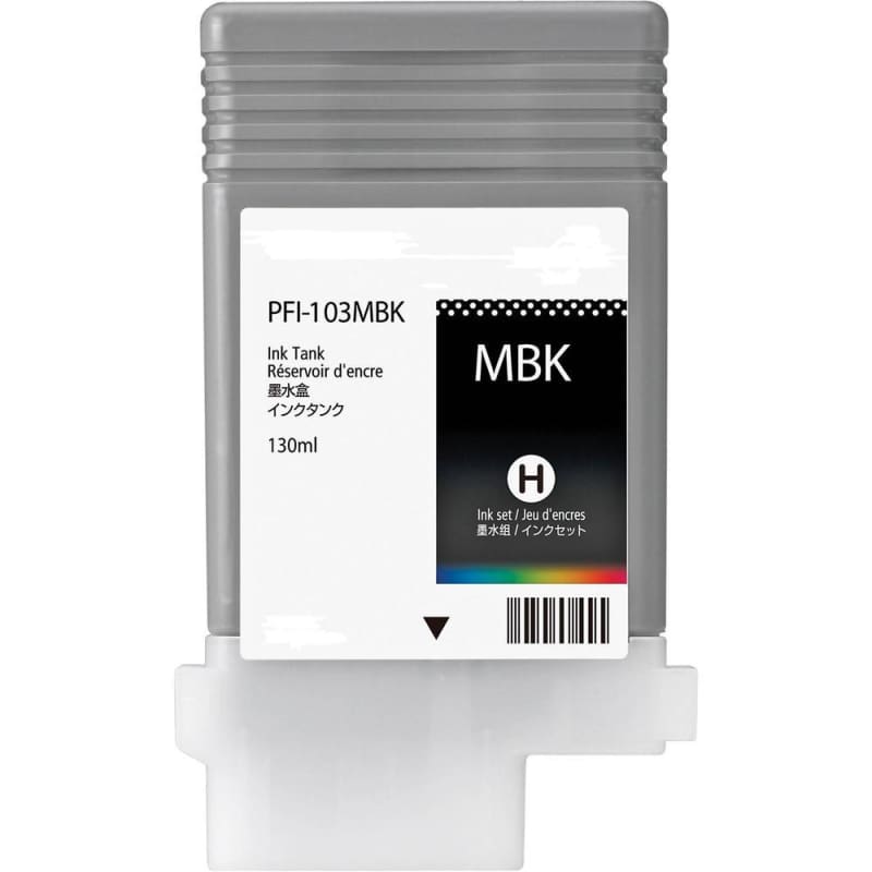 Remanufactured Canon PFI-103MBK 2211B001AA Matte Black Ink Cartridge
