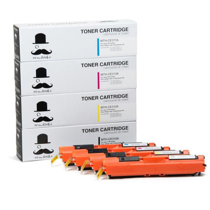 Compatible HP 126A CE310A CE311A CE312A CE313A Toner cartridge Combo BK/C/M/Y - Moustache®