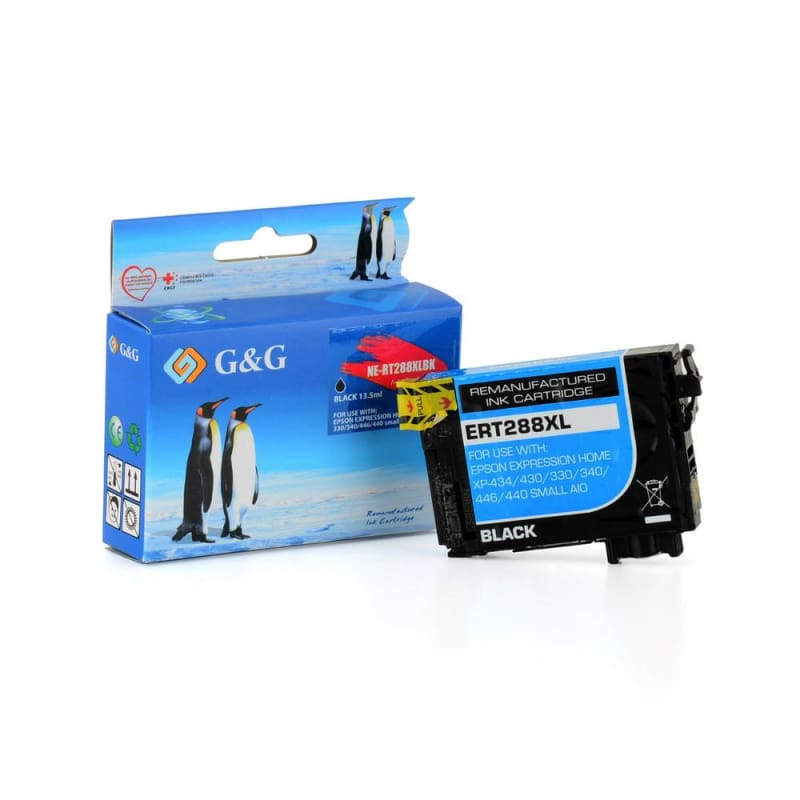 Remanufactured Epson T288XL120 Black Ink Cartridge High Yield - G&G™