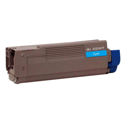 Remanufactured Okidata 43324419 Cyan Toner Cartridge