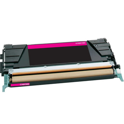 Compatible Lexmark C748H1MG X746A1MG Magenta Toner Cartridge High Yield