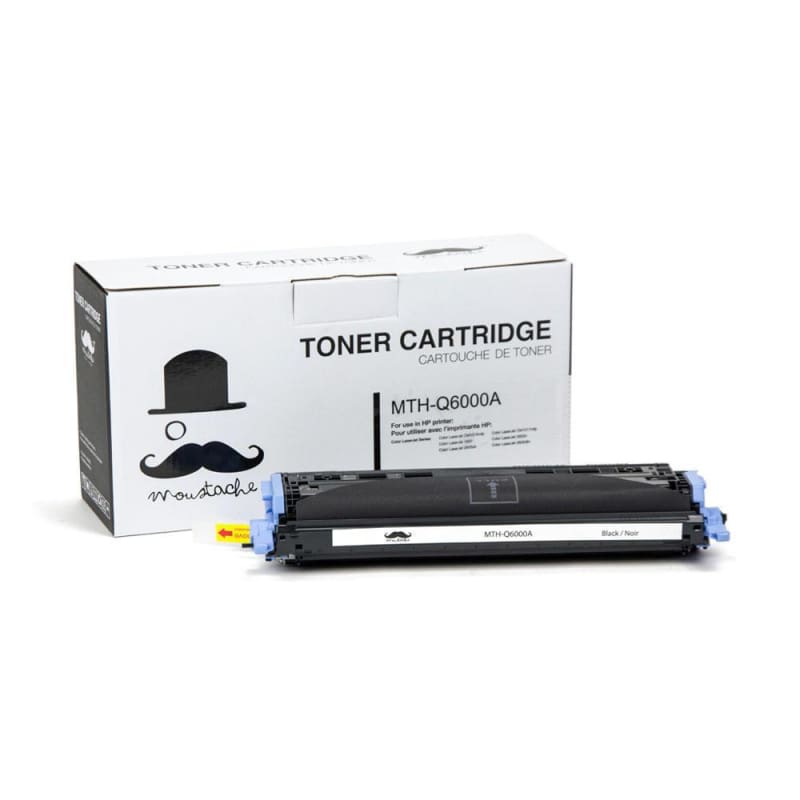 Remanufactured HP 124A Q6000A Black Toner Cartridge - Moustache®