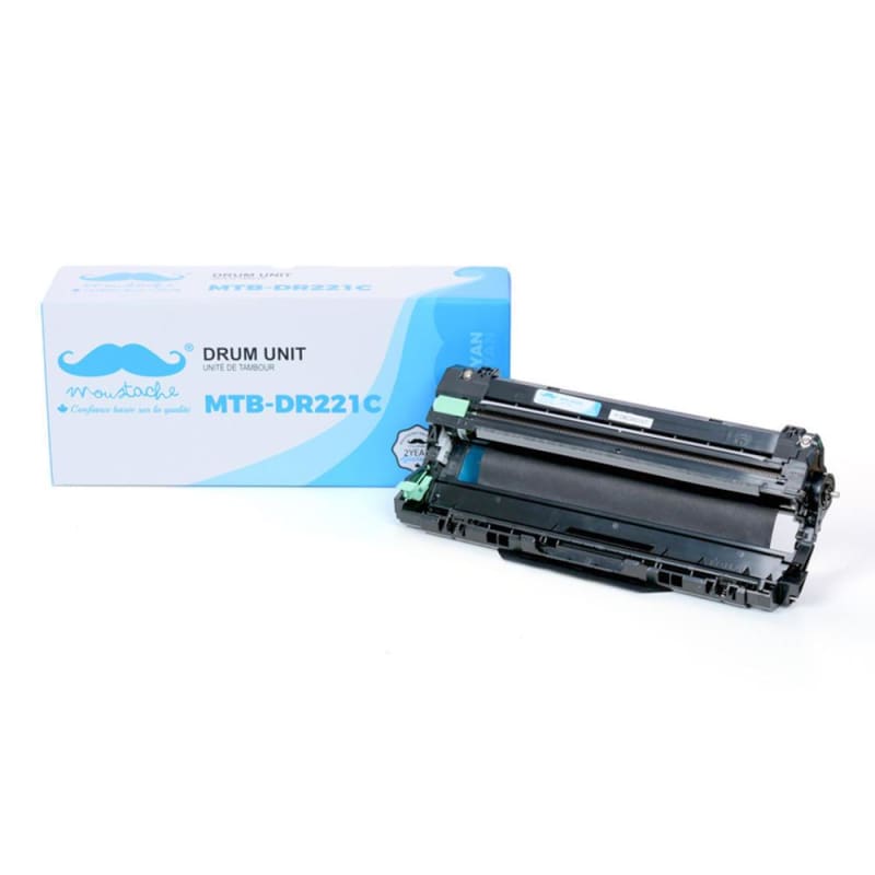Compatible Brother DR-221CL Cyan Drum, 1 Piece Drum - Moustache®