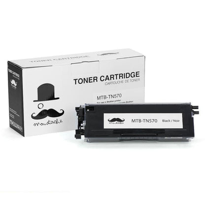 Compatible Brother TN-570 Black Toner Cartridge High Yield Version of TN540 - Moustache®