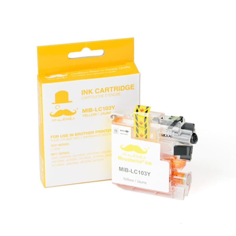 Compatible Brother LC-103Y Yellow Ink Cartridge High Yield - Moustache®