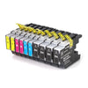 Compatible Brother LC-75 Ink Cartridge Combo BK/C/M/Y High Yield - 10/Pack