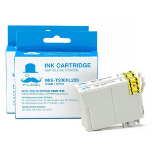 Compatible Epson 200XL T200XL220 Cyan Ink Cartridge High Yield - Moustache®