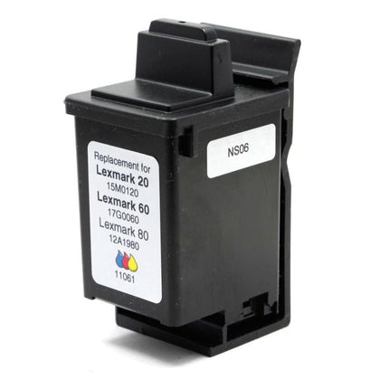 Remanufactured Lexmark 20 15M0120 Lexmark 60 17G0060 Lexmark 80 12A1980 Color Ink Cartridge