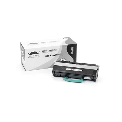 Remanufactured Lexmark X264A11G Black Toner Cartridge - Moustache®