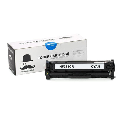 Compatible HP 312A CF381A Cyan Toner Cartridge - Moustache®
