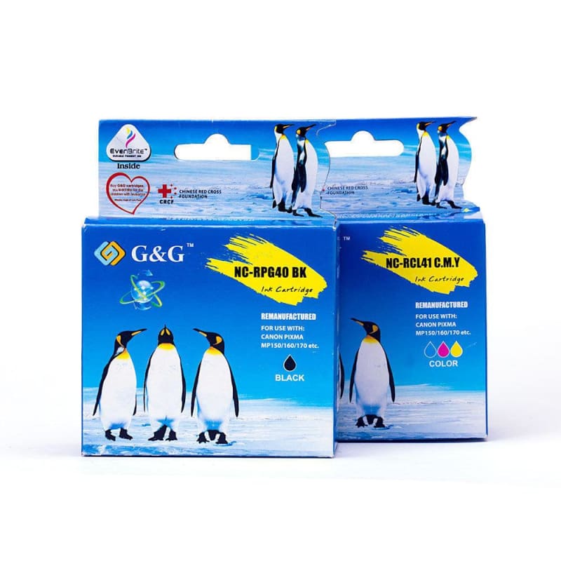 Remanufactured Canon PG40 CL41 Black and Color Ink Combo- G&G™