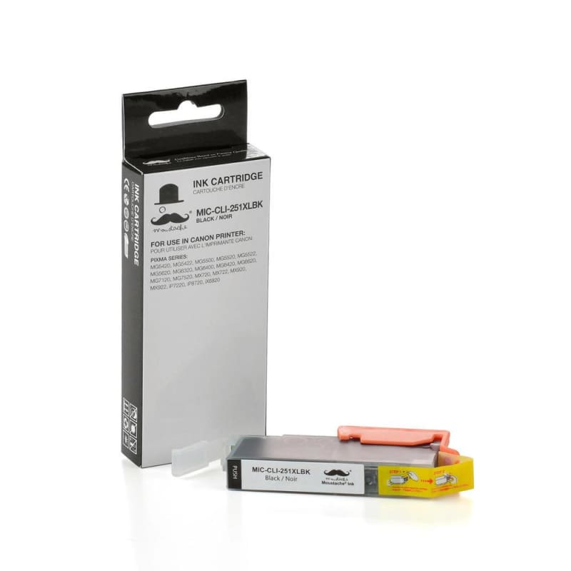 Compatible Canon CLI-251XLBK 6448B001 Black Ink Cartridge - Moustache®