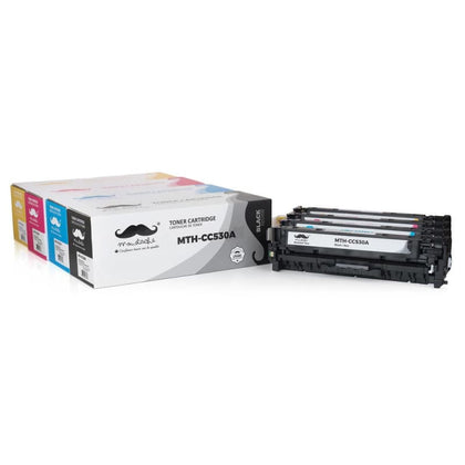 Compatible HP 304A CC530A CC531A CC532A CC533A Toner Cartridge Combo BK/C/M/Y - Moustache®