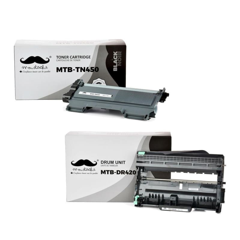 Compatible Brother TN-450 / DR-420 Toner Cartridge and Drum Combo - Moustache®