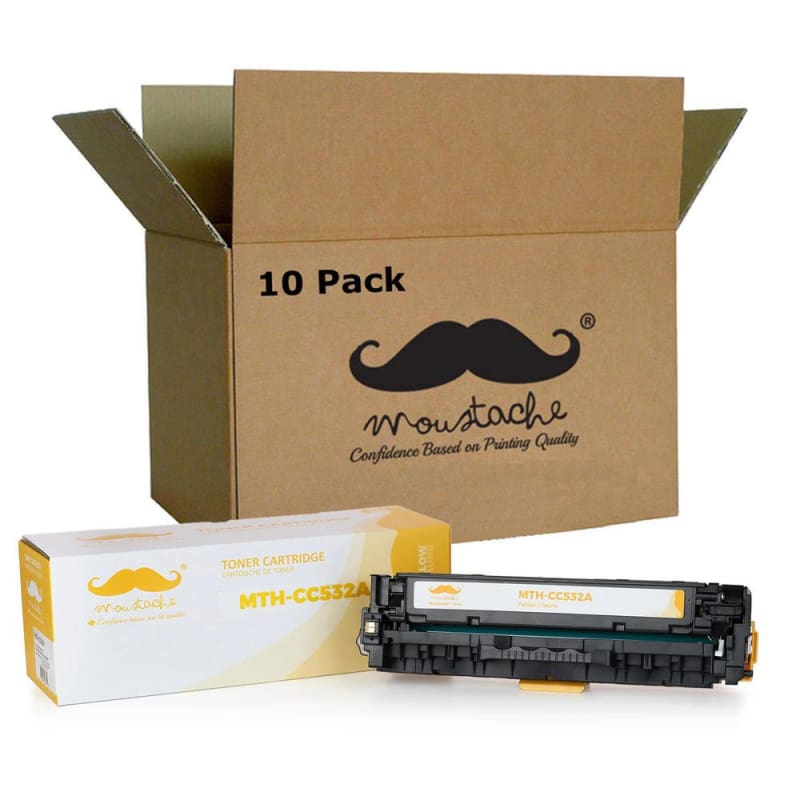 Compatible HP 304A CC532A Yellow Toner Cartridge - Moustache®