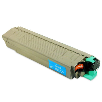 Remanufactured Okidata 43487735 Cyan Toner Cartridge
