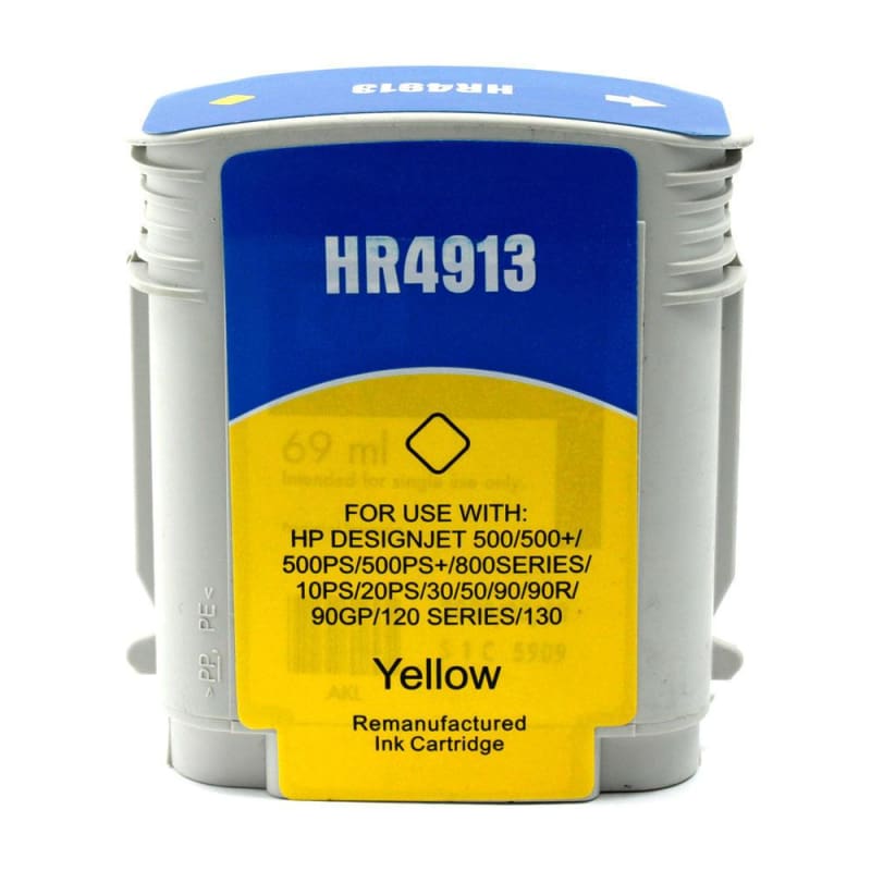 Remanufactured HP 82 C4913A Yellow Ink Cartridge High Yield