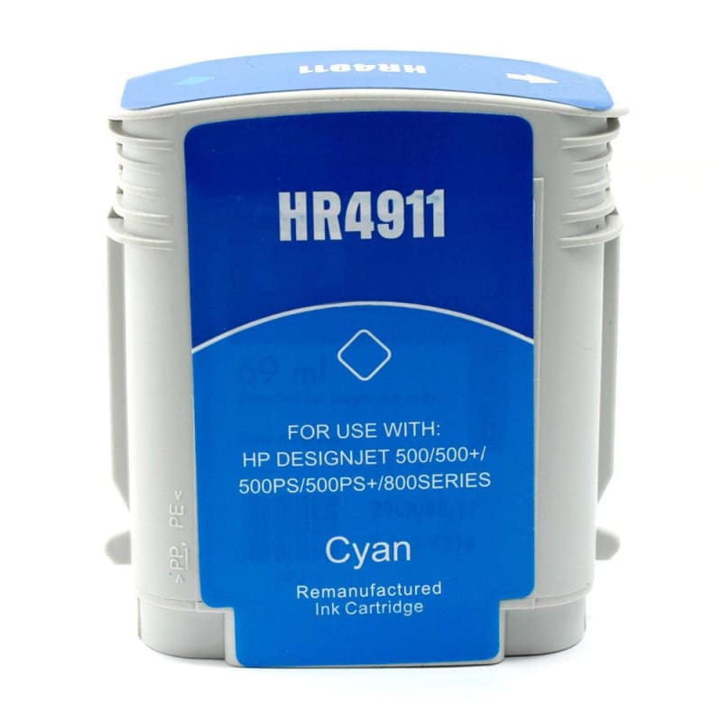 Remanufactured HP 82 C4911A Cyan Ink Cartridge High Yield