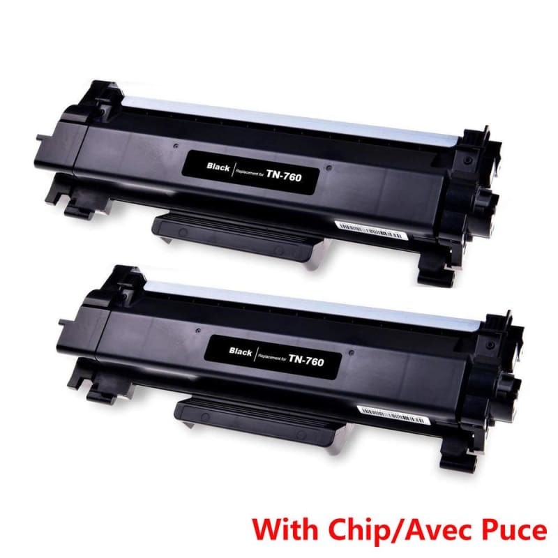 Compatible Brother TN-760 Black Toner Cartridge High Yield - Economical Box