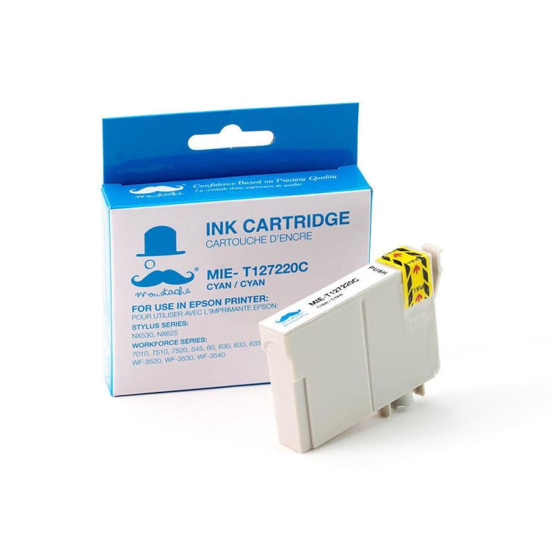 Compatible Epson T127220 Cyan Ink Cartridge Extra High Yield - Moustache®