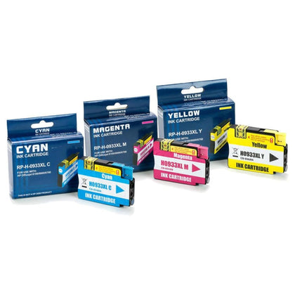 Compatible HP 933XL Color Ink Cartridge Combo High Yield C/M/Y