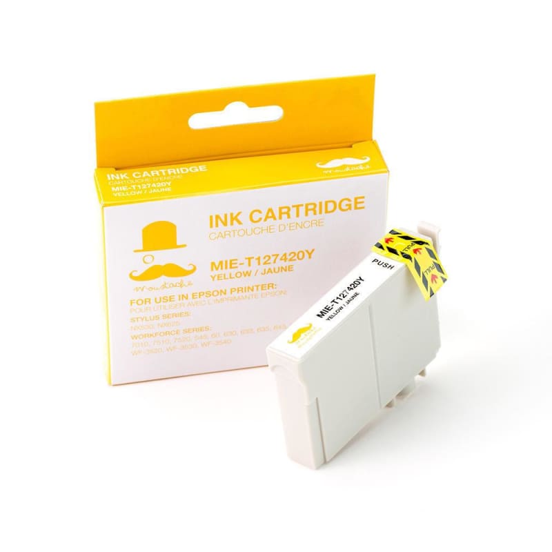 Compatible Epson T127420 Yellow Ink Cartridge Extra High Yield - Moustache®