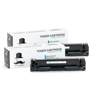 Compatible HP 201X CF401X Cyan Toner Cartridge High Yield - Moustache®