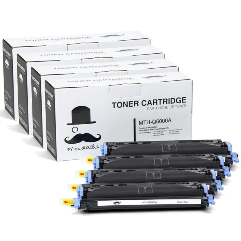 Remanufactured HP 124A Q6000A Black Toner Cartridge - Moustache®