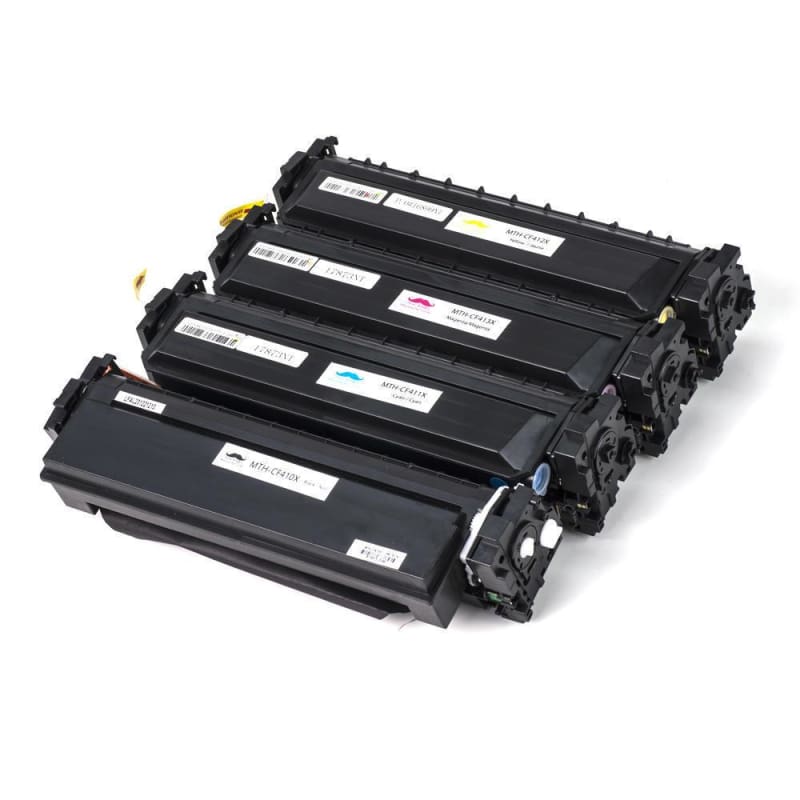 Compatible HP 410X Toner Cartridge Combo BK/C/M/Y High Yield - Moustache®