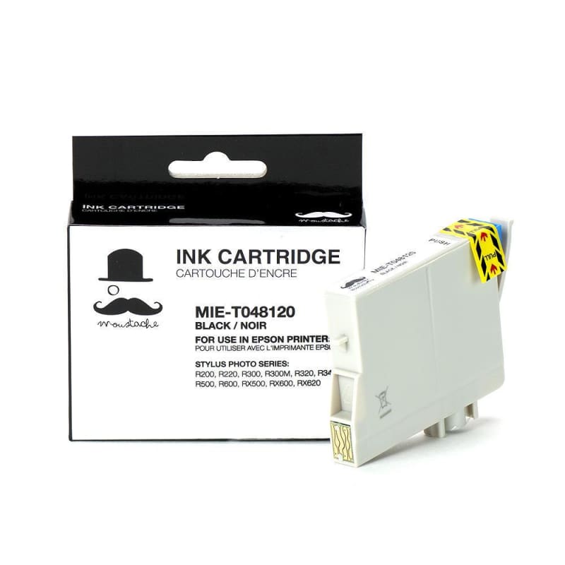 Compatible Epson T048120 Black Ink Cartridge - Moustache®