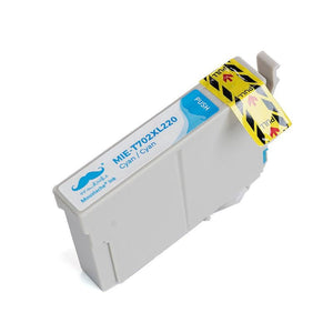 Compatible Epson T702XL T702XL220-S Cyan Ink Cartridge High Yield - Moustache®