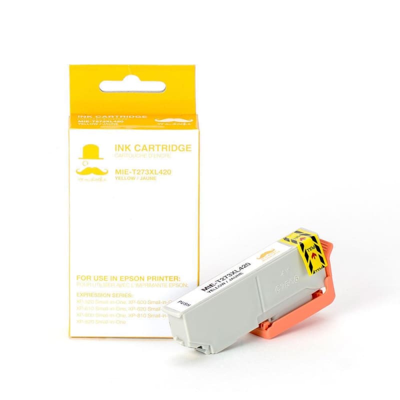 Compatible Epson T273 T273XL420 Yellow Ink Cartridge High Yield - Moustache®