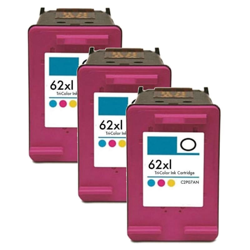 Remanufactured HP 62XL C2P07AN Tri-color Ink Cartridge High Yield