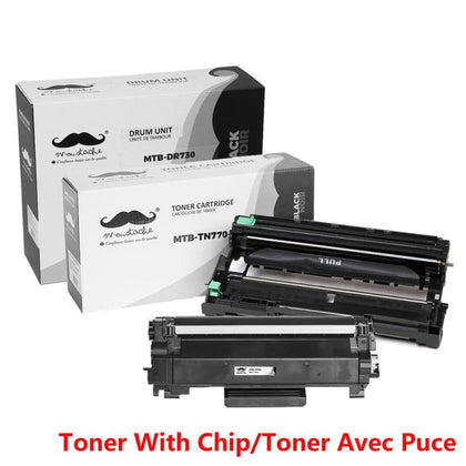 Compatible Brother TN-770 DR730 Toner Cartridge and Drum Combo - Moustache®