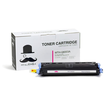 Remanufactured HP 124A Q6003A Magenta Toner Cartridge - Moustache®