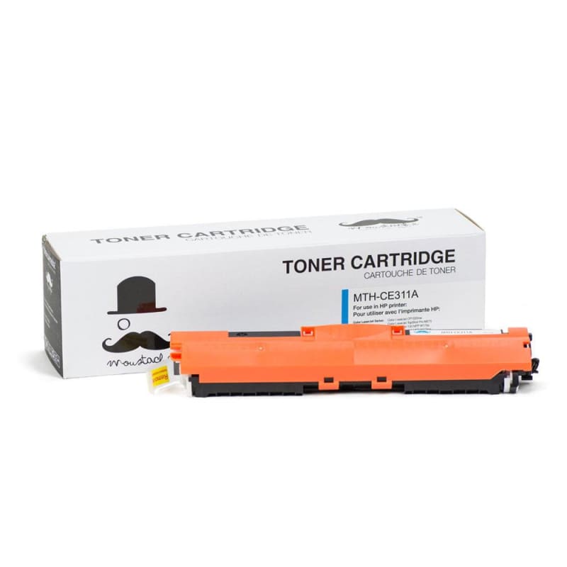 Compatible HP 126A CE311A Cyan Toner Cartridge - Moustache®