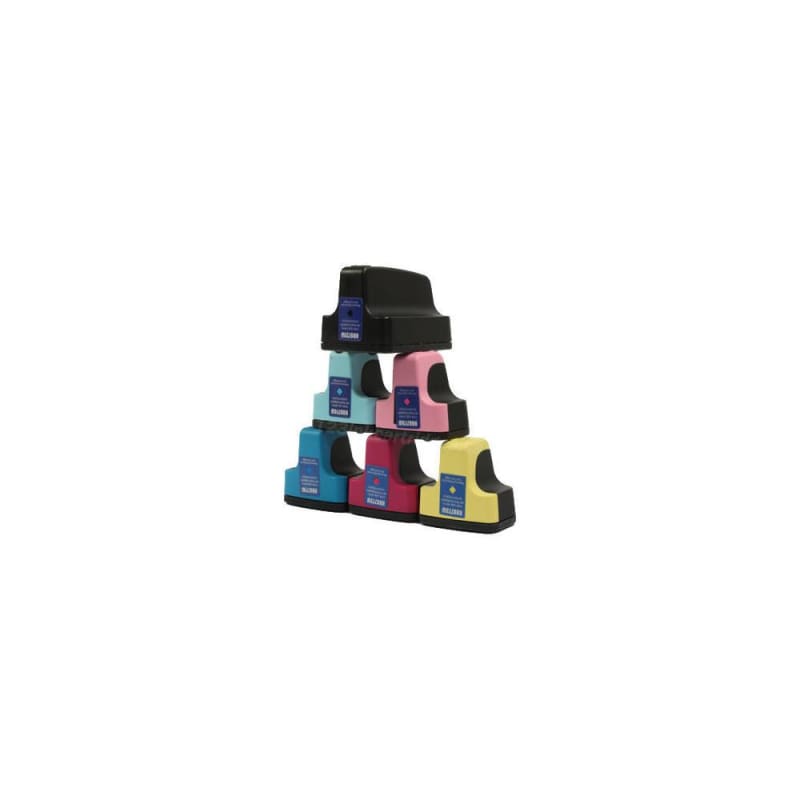 Remanufactured HP 02 Ink Cartridge Combo BK/C/M/Y/LC/LM