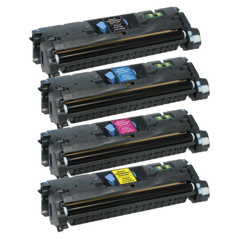 Remanufactured HP 121A C9700A C9701A C9702A C9703A Toner Cartridge Combo BK/C/M/Y